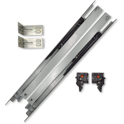 Builders Line Undermount Drawer Slide, 21 Inch, Soft Close, 5/8 Inch Max Drawer Thickness, Full Extension, 90 lb Load Rating, Includes Front and Rear Brackets