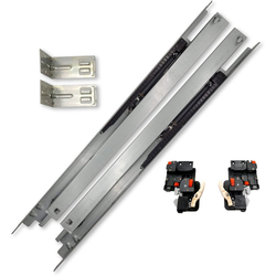 Builders Line Undermount Drawer Slide, 21 Inch, Soft Close, 5/8 Inch Max Drawer Thickness, Full Extension, 100 lb Load Rating, Includes 6-Way Front and Rear Brackets