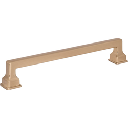 Erika 6-5/16 Inch Center to Center Bar Pull, Warm Brass