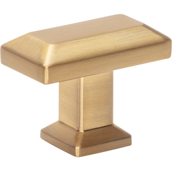 Sweetbriar Lane 1-3/8 Inch Diameter Square Knob, Warm Brass