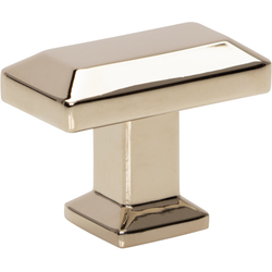Sweetbriar Lane 1-3/8 Inch Diameter Square Knob, Polished Nickel