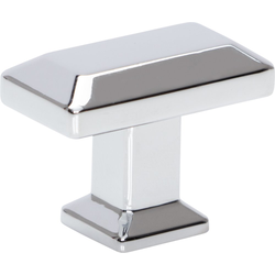Sweetbriar Lane 1-3/8 Inch Diameter Square Knob, Polished Chrome
