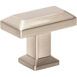Sweetbriar Lane 1-3/8 Inch Diameter Square Knob, Brushed Nickel