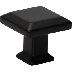Sweetbriar Lane 1 1/4 Inch Diameter Square Knob, Matte Black