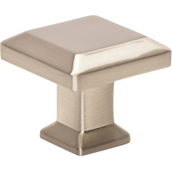 Sweetbriar Lane 1 1/4 Inch Diameter Square Knob, Brushed Nickel