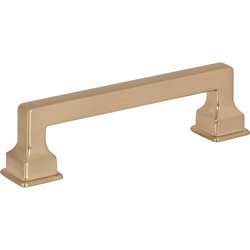 Erika 3-3/4 Inch Center to Center Bar Pull, Warm Brass