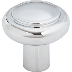 1-1/4 Inch Diameter Clarence Cabinet Knob, Polished Chrome