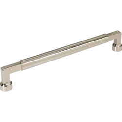 12 Inch Center to Center Cumberland Cabinet Pull, Polished Nickel
