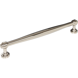 12 Inch Center to Center Ulster Cabinet Pull, Polished Nickel