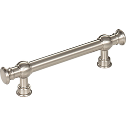 3-3/4 Inch Center to Center Ormonde Cabinet Pull, Brushed Satin Nickel