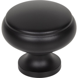 1-1/4 Inch Diameter Cumberland Cabinet Knob, Flat Black
