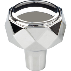 1-3/8 Inch Diameter Kingsmill Cabinet Knob, Polished Chrome