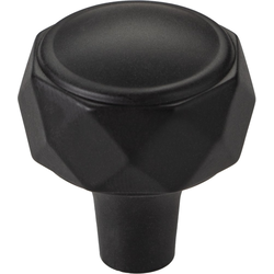 1-3/8 Inch Diameter Kingsmill Cabinet Knob, Flat Black