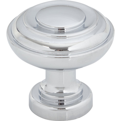 1-1/4 Inch Diameter Ulster Cabinet Knob, Polished Chrome