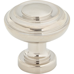 1-1/4 Inch Diameter Ulster Cabinet Knob, Polished Nickel