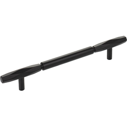6-5/16 Inch Center to Center Kingsmill Cabinet Pull, Flat Black