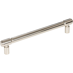 6-5/16 Inch Center to Center Clarence Cabinet Pull, Polished Nickel