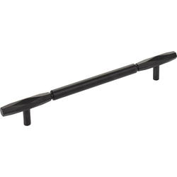 7-9/16 Inch Center to Center Kingsmill Cabinet Pull, Flat Black