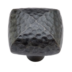 Mountain Lodge 1-1/4 Inch Diameter Black Iron Cabinet Knob