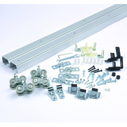 38% OFF 60 Inch Length SLAL-250-BP Series Bypass Sliding Door Track w/Hardware, Aluminum