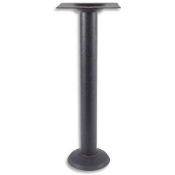 8 Inch Round Base x 28-1/4 Inch Table Height 3000 Series 3 Inch Column, Black Matte Cast Iron