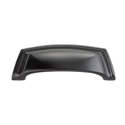 Modus 3-3/4 Inch Center to Center Matte Black Cabinet Cup Pull