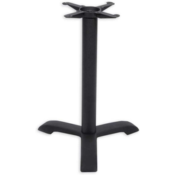 24 Inch (3 legs) Arc (3 Legs) Base x 28-1/4 Inch Table Height Arc Line 3 Inch Round Column Table Base, Black Matte Cast Iron