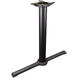 5 x 30 Inch Style X Base x 28-1/4 Inch Table Height 2000 Series Style X 3 Inch Round Column Table Base, Black Matte Cast Iron