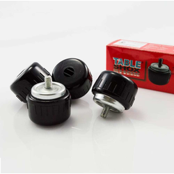 1/4 Inch, 20 Thread Table Shox, 4 Pack, Black