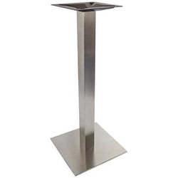 22 Inch Base x 40-1/4 Inch Bar Height 5000 Series Verona Square Column Table Base, Stainless Steel