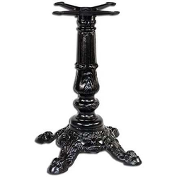 24 x 24 Inch Base x 29 Inch Table Height Ornamental Line Table Base, Semi-Gloss Black