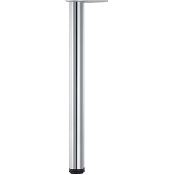 2-3/8 Inch (60 mm) Diameter x 43-1/2 Inch (1098.5mm) Bar Height Hamburg Table Leg Single Leg, Polished Chrome
