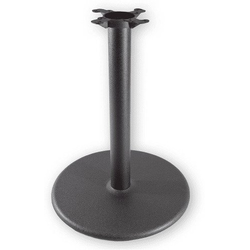 26 Inch Round Base x 28-1/4 Inch Table Height 3300 Series 4 Inch Round Column Table Base, Black Matte Cast Iron
