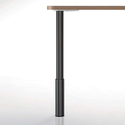 PMI Adjustable Counter Height Studio Table Leg (1), 36" to 43" Height Range x 2" Diameter, Black Matte