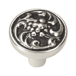 Altair 1-1/4 Inch Diameter Satin Antique Silver Cabinet Knob