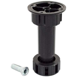  PMI 446, 3-3/4 to 5-3/4 Inch Adjustable Plastic Leveler/ Socket Combo with Hollow Bolt, Black