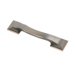 Deco 3-1/2 Inch Center to Center Oil Rubbed Bronze Highlighted Cabinet Pull