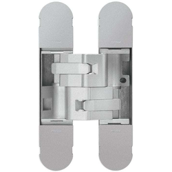 1131 Series 3D 6-5/16 x 1-1/4 x 3/4 Inch Invisible Hinge, Silver Painted