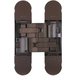 1230 Series 3D 5-1/8 x 1-3/16 x 13/16 Inch Invisible Hinge, Brushed Bronze