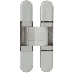 929 Series 3D 3 x 9/16 x 5/8 Inch Invisible Hinge, Silver Painted