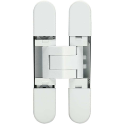 929 Series 3D 3 x 9/16 x 5/8 Inch Invisible Hinge, White