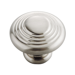 Deco 1-1/4 Inch Diameter Satin Nickel Cabinet Knob