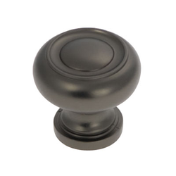 Cottage 1-1/4 Inch Diameter Black Mist Cabinet Knob