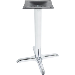 30 x 30 Inch Style X Base x 28-1/4 Inch Table Height 2000-CHS Series Style X 3 Inch Round Column Table Base, Chrome Stamped Steel