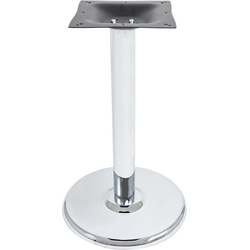 18 Inch Round Base x 28-1/4 Inch Table Height 3000-CHS Series 3 Inch Round Column Table Base, Chrome Stamped Steel