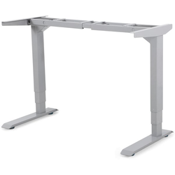 24 Inch Deep 2 Legged Height Adjustable Electric Desk Frame, Grey
