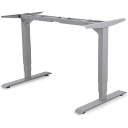30 Inch Deep 2 Legged Height Adjustable Electric Desk Frame, Grey