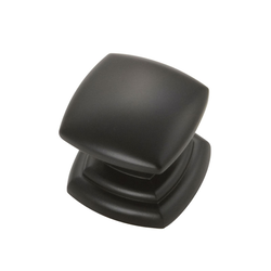 Euro-Contemporary Knob 1-1/4 inch Diameter Matte Black