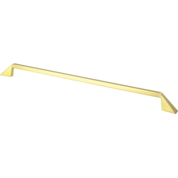 Berenson Art Tech Collection, Right 320mm Center to Center Soft Gold Cabinet Pull, Contemporary Style, Zinc Material