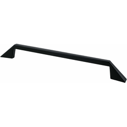 Berenson Art Tech Collection, Right 192mm Center to Center Black Cabinet Pull, Contemporary Style, Zinc Material